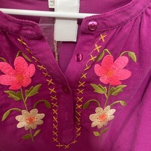 Easel pink floral top